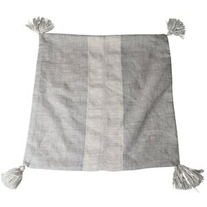 Restoration Hardware RH 100% Alpaca Pillow Cover Grey Tassels Peru 24x24